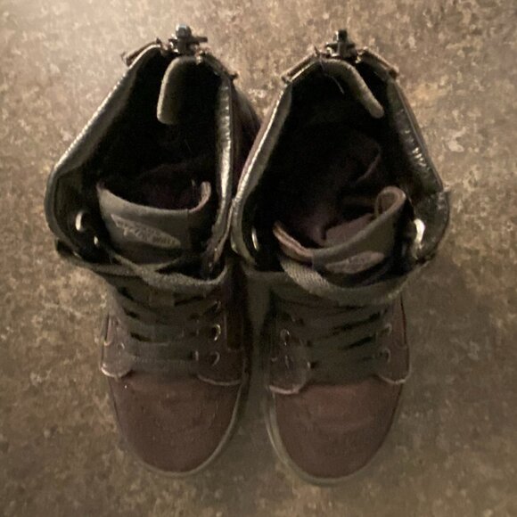 Vans Sk8-Hi Zip Kids 'Pop Check - Black' -Size 13C - Picture 7 of 8